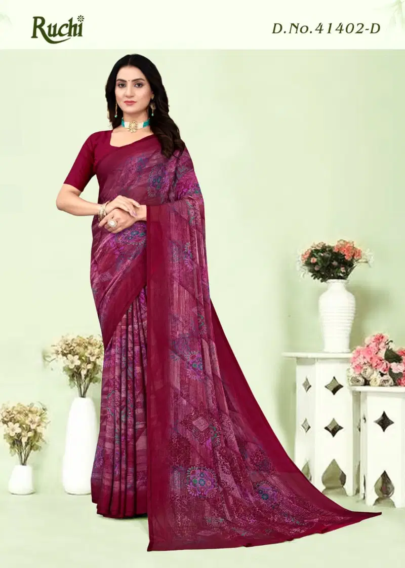 Kajal Chiffon Vol 1 By Ruchi Daily Wear Saree Wholesale Shop In Surat
